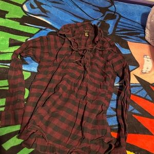 Flannel shirt top